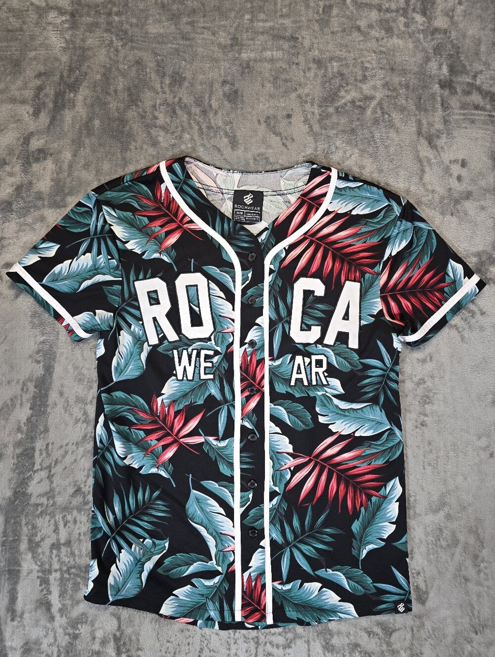 Rocawear Brooklyn 99 Floral Baseball Jersey Size Medium